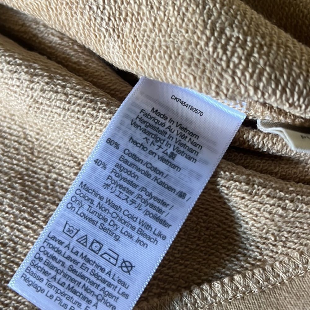 NWT Madewell dropped shoulder hoodie desert dune M - Picture 8 of 9